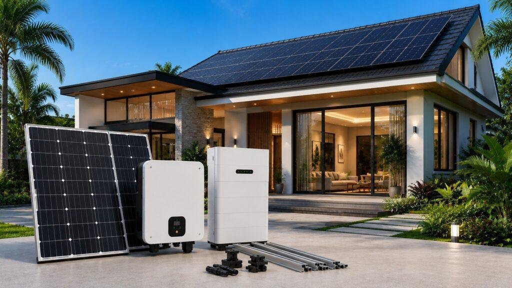 HomePlus hybrid solar package illustration.